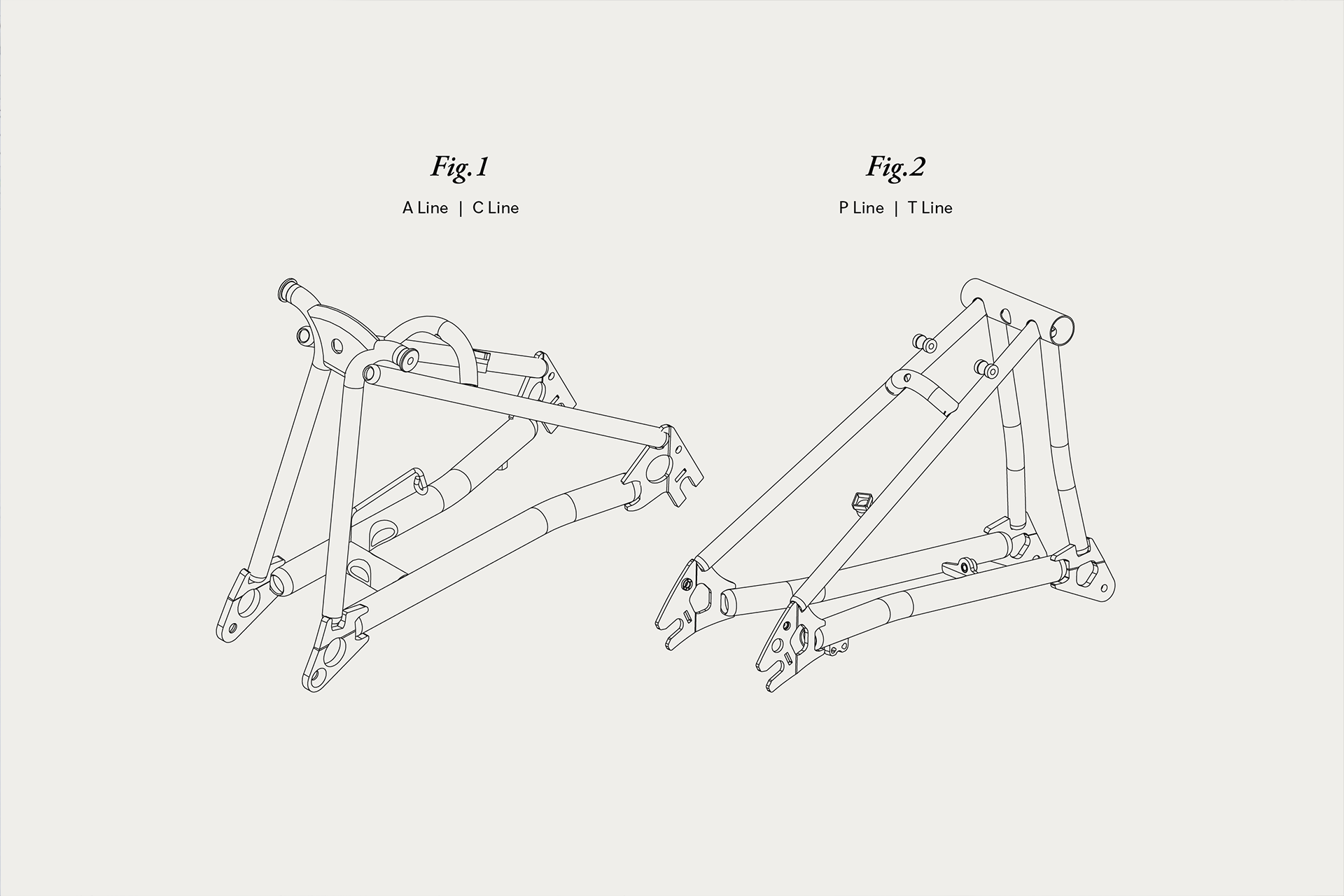 Diagrams of roller wheels on existing frame and new frame