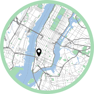 A map of NYC showing Brompton Junction NYC's location
