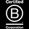 B Corp logo in white